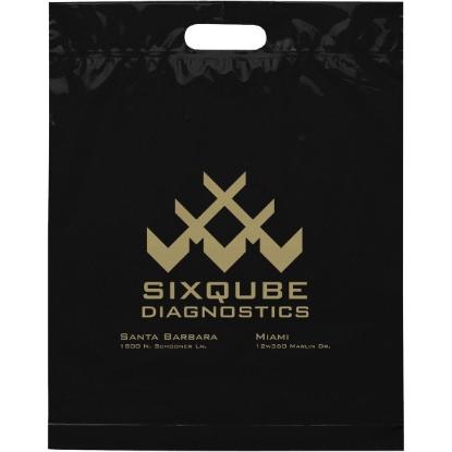 Promotional Die Cut Handle Bag - 15W x 19H x 3 - Flexo Ink Print with Logo FX20DIC1519
