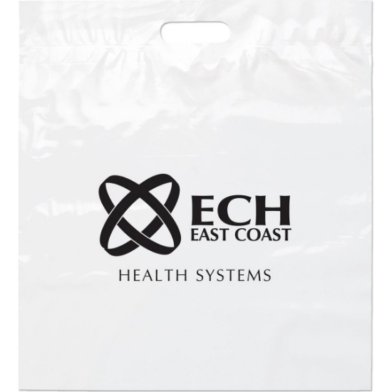 Promotional Die Cut Handle Bag - 18W x 20H x 4 - Flexo Ink Print with Logo FX20DIC1820
