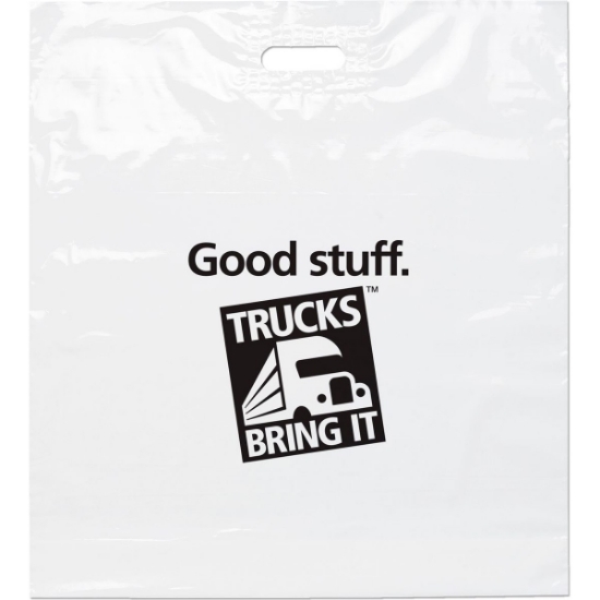 Promotional Die Cut Handle Bag - 22W x 24H x 5 - Flexo Ink Print with Logo FX20DIC2224