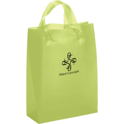 Promotional Apollo - Frosted Brite Shopper - Flexo Ink Print with Logo FX21FRB0810