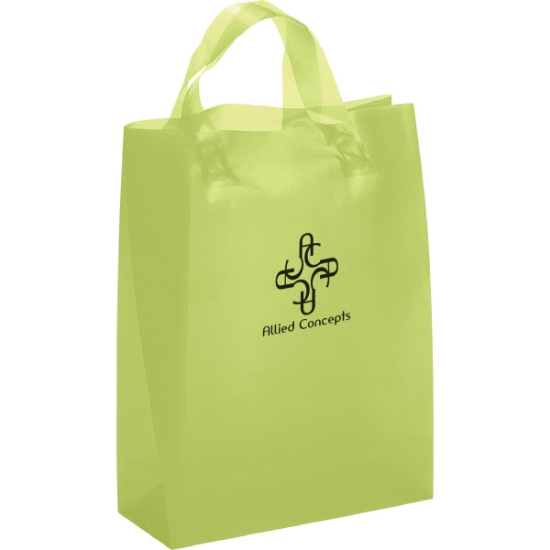 Promotional Apollo - Frosted Brite Shopper - Flexo Ink Print with Logo FX21FRB0810
