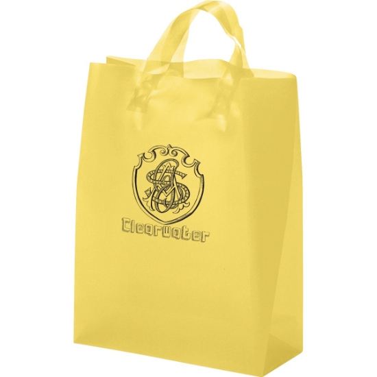 Promotional Zeus - Frosted Brite Shopper - Flexo Ink Print with Logo FX21FRB1013