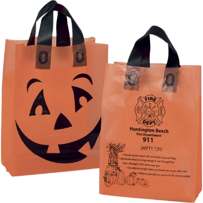 Promotional Pumpkin Frosted Shopper - Flexo Ink Print with Logo FX21FRP1013