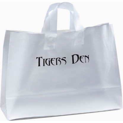 Promotional Saturn - Frosted Shopper - Flexo Ink Print with Logo FX21FRS1612