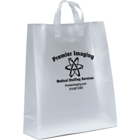 Promotional Jupiter - Frosted Shopper - Flexo Ink Print with Logo FX21FRS1619