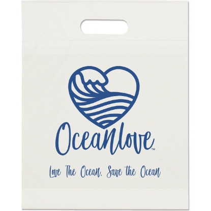 Promotional Eco Die Cut Handle Bag - 12W x 15H x 3 - Flexo Ink Print with Logo FX23ECD1215