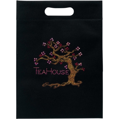 Promotional 10W x 14H - Non-Woven Die Cut Bag - Sparkle with Logo SP30NOD1014
