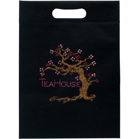 Promotional 10W x 14H - Non-Woven Die Cut Bag - Sparkle with Logo SP30NOD1014