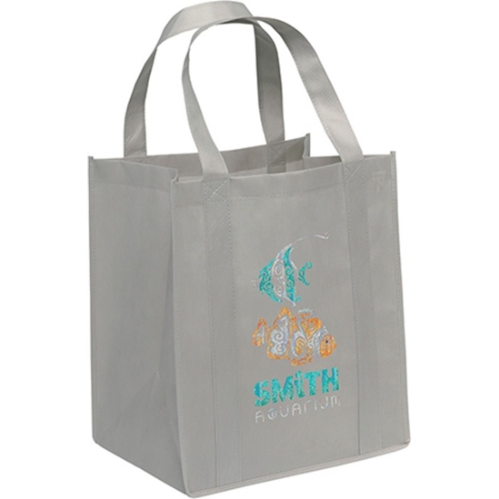 Custom Big Thunder® - Non-Woven Tote - Sparkle with Logo SP30THU1315