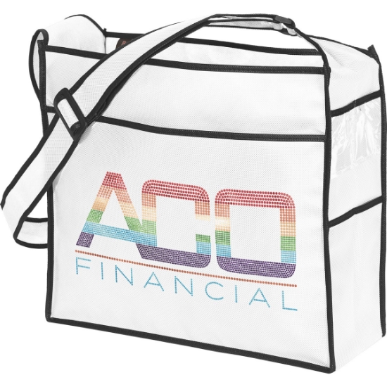 Custom Ultimate™ - Non-Woven Tote - Sparkle with Logo SP30ULT1614