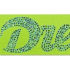 Promotional 2 Badge Satin Ribbon - 25yd Roll- Sparkle Lime Green SP50BAR0225