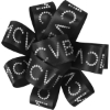 Promotional 1 Badge Satin Bow - Sparkle Black SP50BOW0104