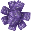 Promotional 1 Badge Satin Bow - Sparkle Purple SP50BOW0104