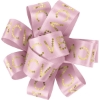 Promotional 1 Badge Satin Bow - Sparkle Pink SP50BOW0104