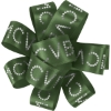 Promotional 1 Badge Satin Bow - Sparkle Hunter Green SP50BOW0104