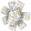 Promotional 1 Badge Satin Bow - Sparkle White SP50BOW0104