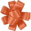 Promotional 1 Badge Satin Bow - Sparkle Orange SP50BOW0104