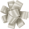 Promotional 1 Badge Satin Bow - Sparkle Eggshell SP50BOW0104