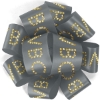 Promotional 1½ Badge Satin Bow - Sparkle Silver SP50BOW1506