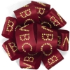 Promotional 1½ Badge Satin Bow - Sparkle Burgundy SP50BOW1506