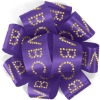 Promotional 1½ Badge Satin Bow - Sparkle Purple SP50BOW1506