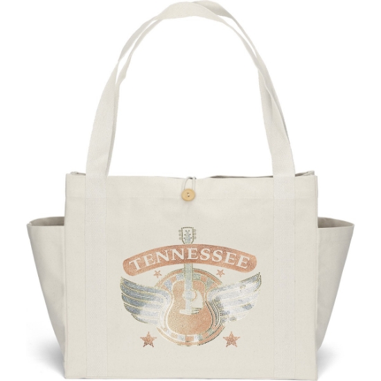 Custom Sandford™- Deluxe Canvas Tote - Sparkle with Logo SP80COT1815