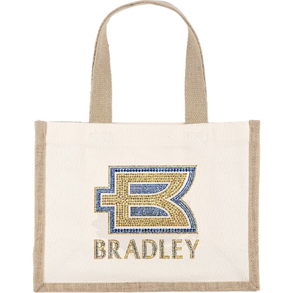 Custom Reyna™- Natural Tote - Sparkle with Logo SP81COJ1209