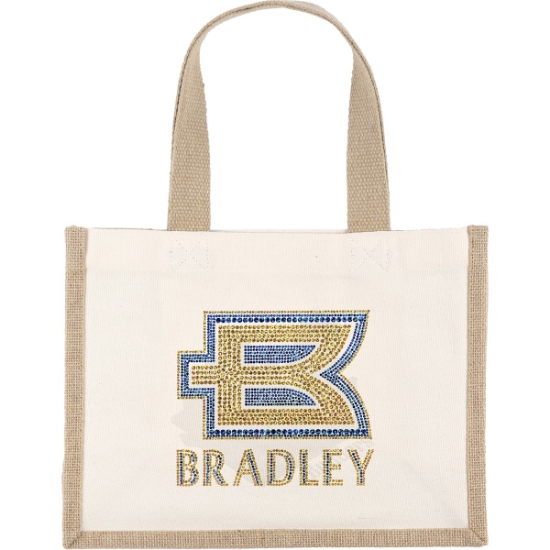 Custom Reyna™- Natural Tote - Sparkle with Logo SP81COJ1209