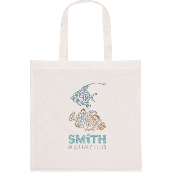 Custom Penny™- R-PET Poly-Cotton Tote - Sparkle with Logo SP82RPP1515