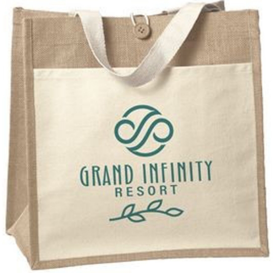 Custom Izzy™- Jute Tote - Screen Print with Logo SS81JUT1414