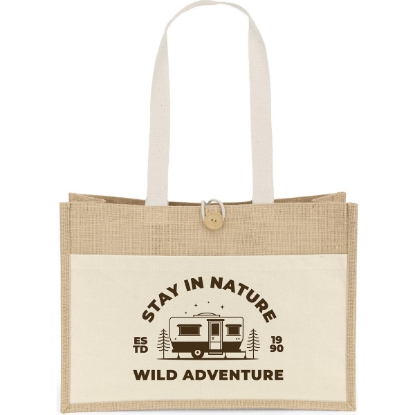 Custom Riley™- Jute Tote - Screen Print with Logo SS81JUT1712