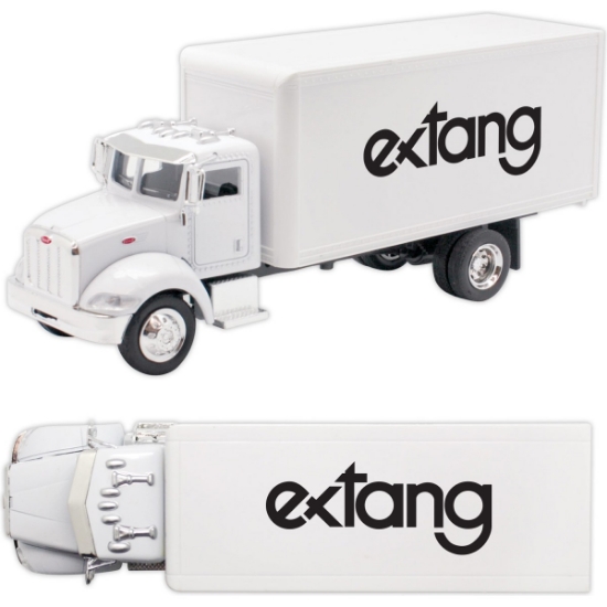 Custom 1/43 Scale Replica Peterbilt Model 335 Box Truck with Logo DC040X