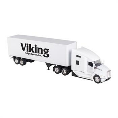 Custom Kenworth T680 Dry Van Tractor Trailer 1/32 Scale with Logo DC064X