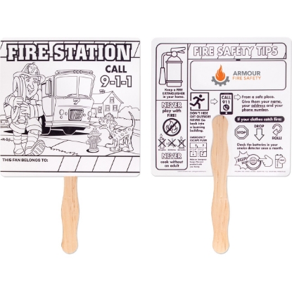 Custom Fire Safety Hand Fan with Logo HF1
