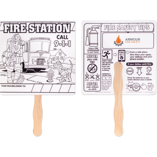 Custom Fire Safety Hand Fan with Logo HF1