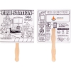 Promotional Fire Safety Hand Fan Black/White HF1