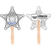 Promotional Sheriff Badge Hand Fan Black/White HF15