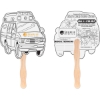 Promotional EMT Hand Fan Black/White HF16