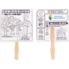 Promotional Crime Prevention Hand Fan Black/White HF3