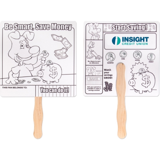 Custom Saving Money Hand Fan with Logo HF4