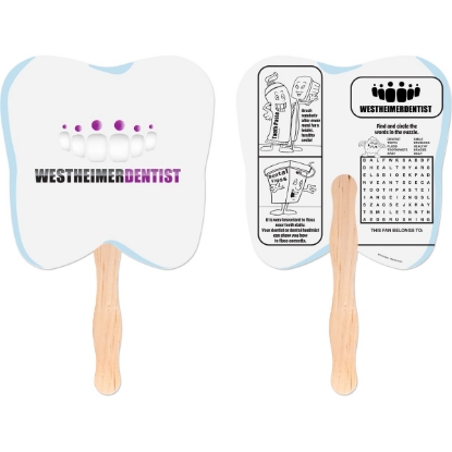 Custom Tooth Shaped Hand Fan with Logo HF7