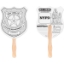 Custom Police Badge Shaped Hand Fan with Logo HF8