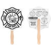 Promotional Fire Badge Shaped Hand Fan Various HF9