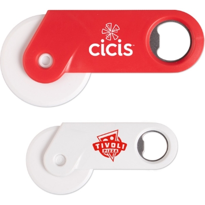 Custom Pizza Cutter with Handle and Bottle Opener with Logo KTC17