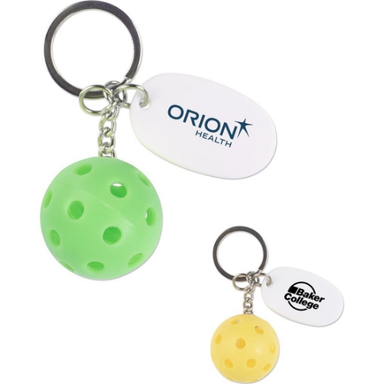 Custom Pickleball with Tag Keychain with Logo PCKLBL5