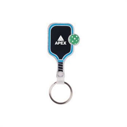 Custom Pickleball Paddle and Ball Keychain with Logo PCKLBL7
