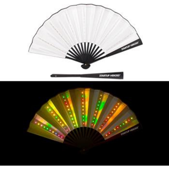 Custom Light-up Foldout Hand Fan with Logo S91102X
