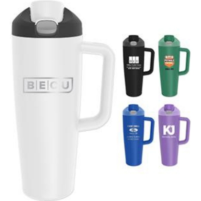 Custom 30 Oz Vacuum Water Mug with Plastic Handle with Logo DRK45