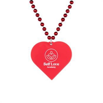 Custom Heart Medallion Beads with Logo MEDHRT
