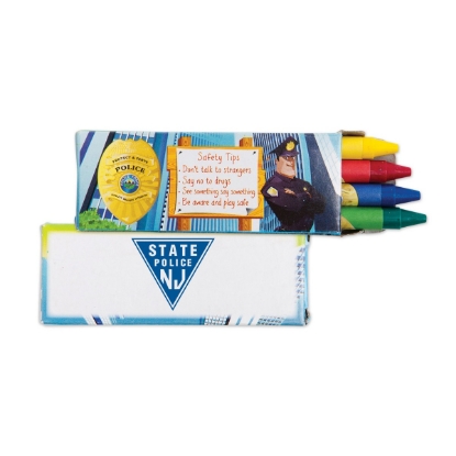 Custom 4 Pack Police Safety Crayons with Logo S11119X